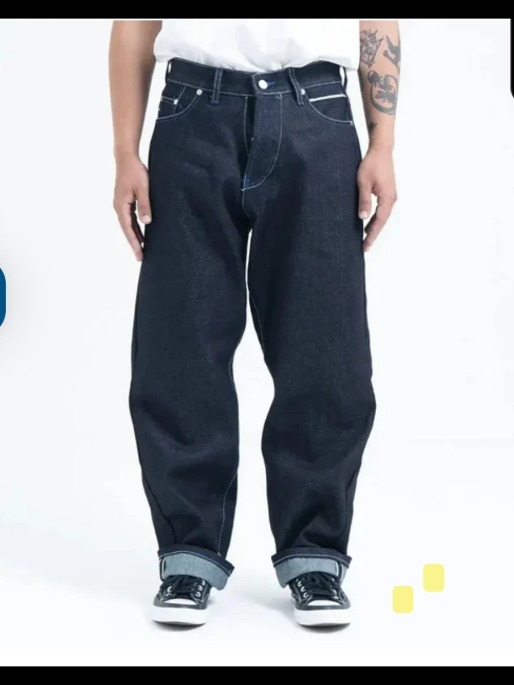 Relaxed Dark Indigo Men's Jeans — Classic Loose Fit